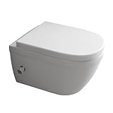 Alpenberger Dusch WC Set | Wand WC Spülrandlos mit Nano | WC Sitz mit...